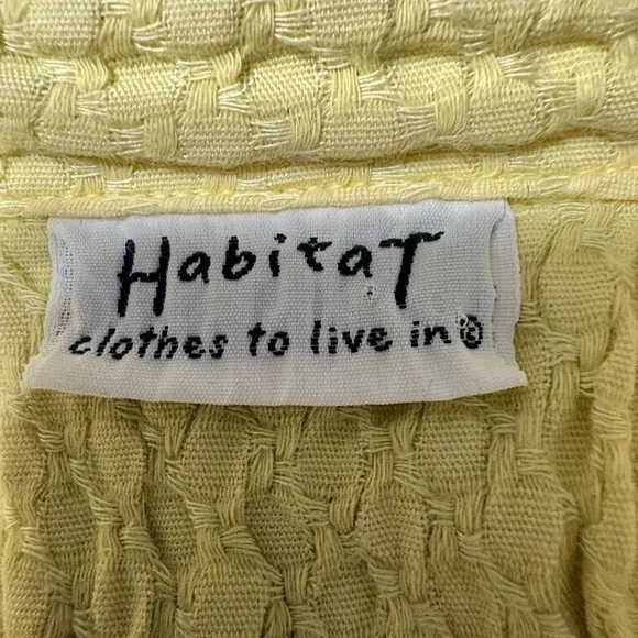 Habitat Soft Yellow Textured Button-Down Shirt/Jacket. Mother of Pearl Buttons. - Picture 7 of 10